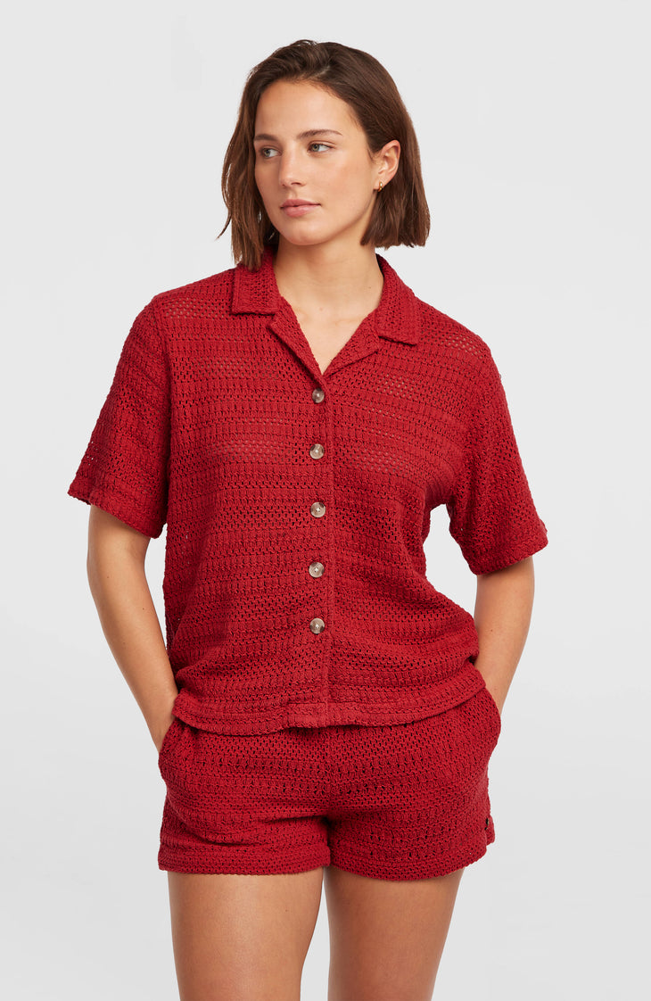 O'Riginals Häkelbluse | Midnight Poppy