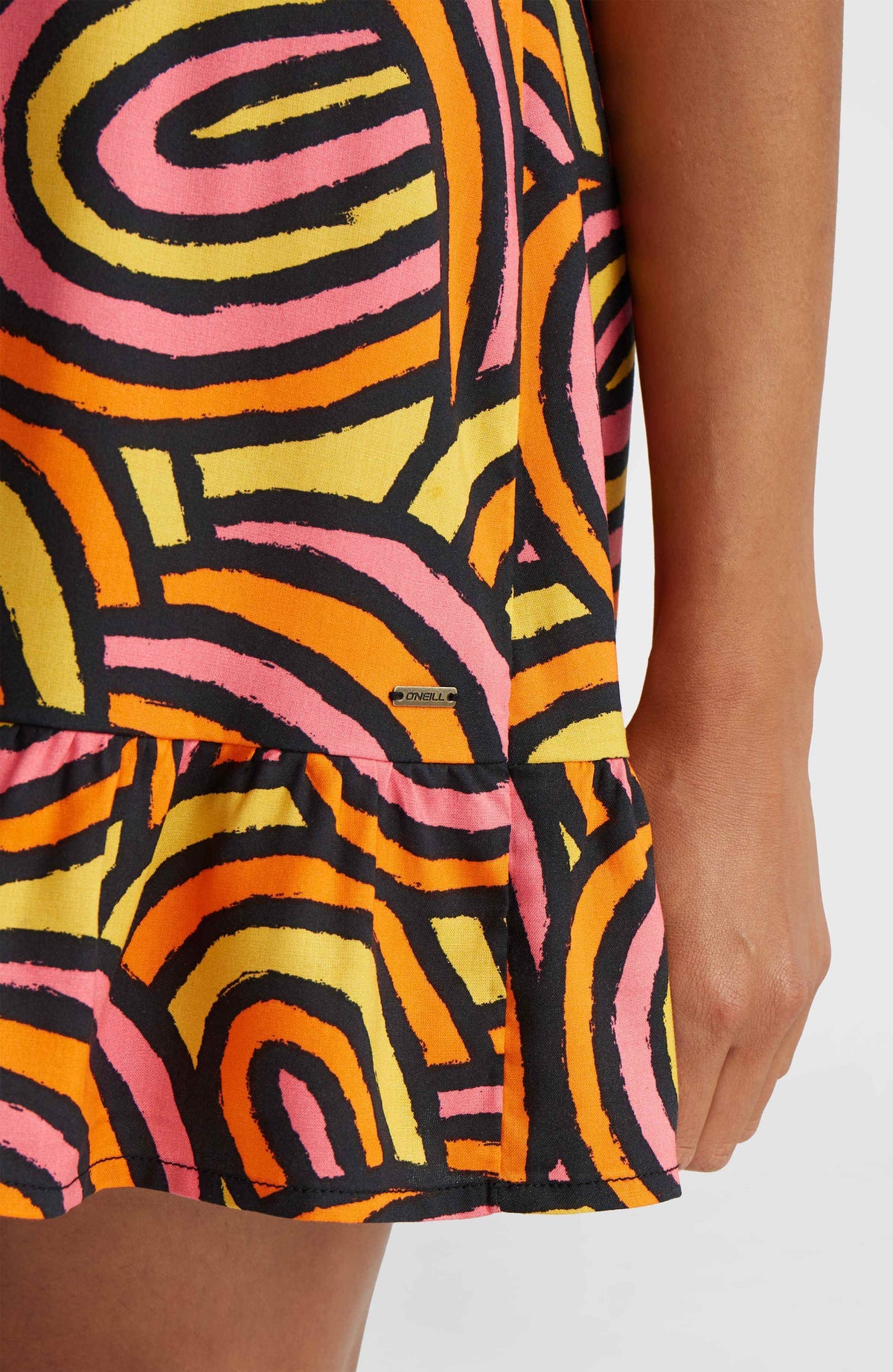 Malu Beach Kleid | Orange Rainbow Stripe