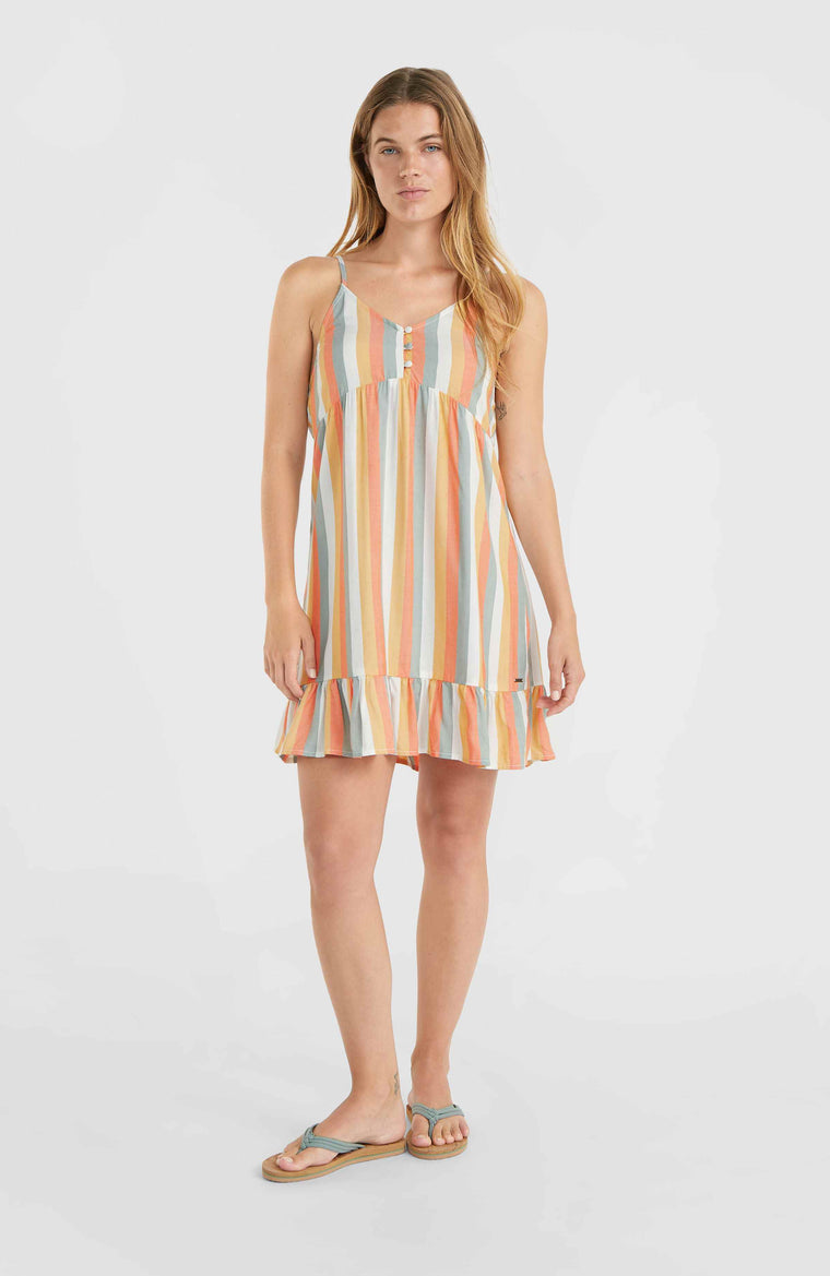Malu Beach Kleid | Orange Multistripe