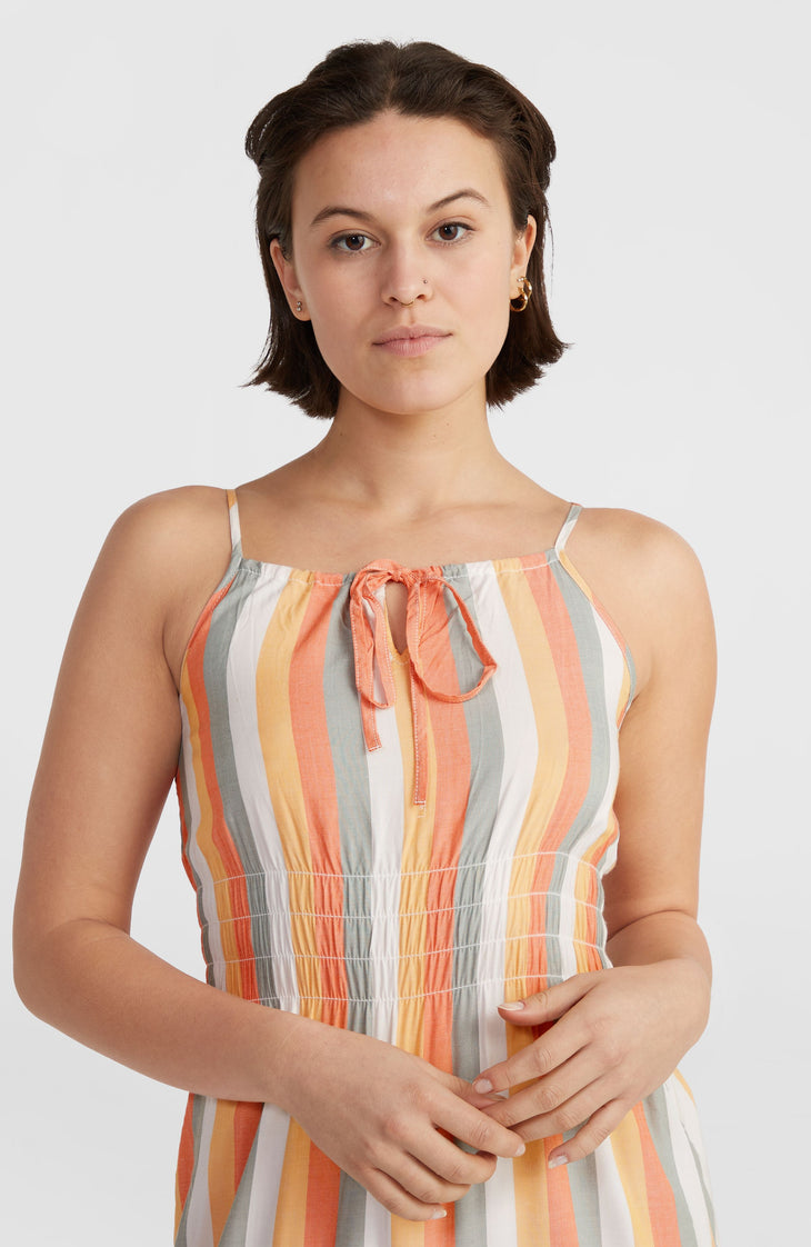 Quorra Maxikleid | Orange Multistripe