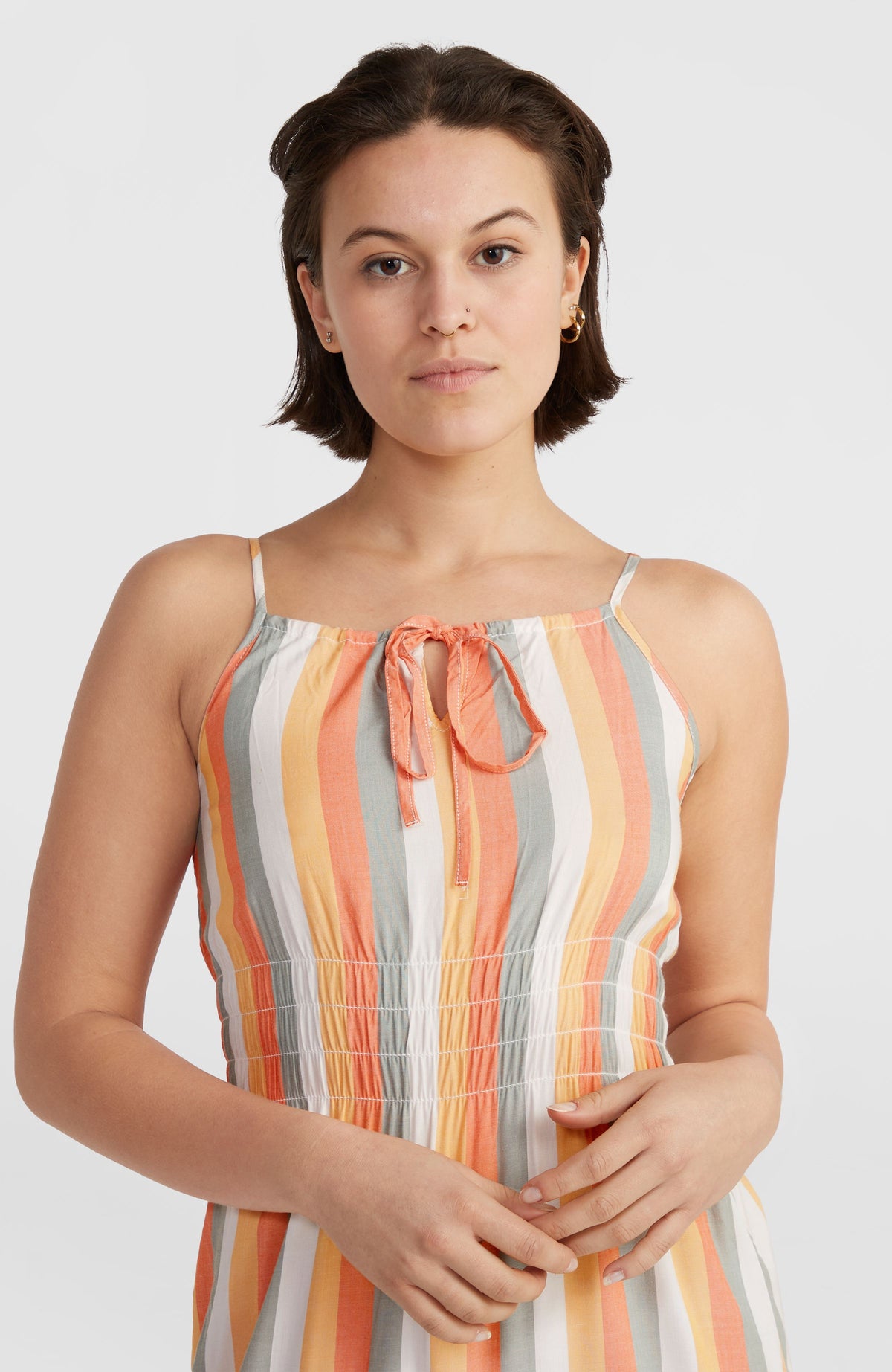 Quorra Maxikleid | Orange Multistripe