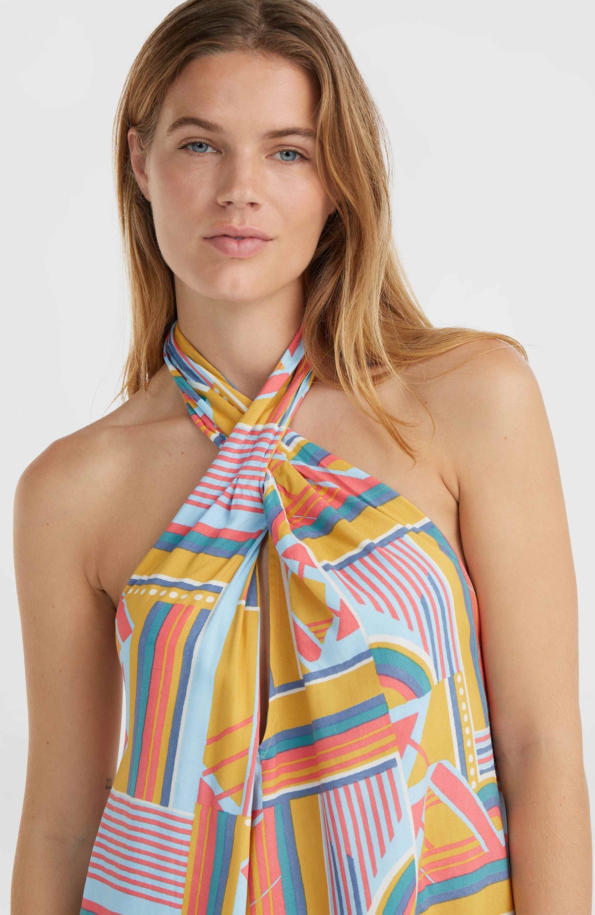 Naima Women of the Wave Kleid | Yellow Art Geo