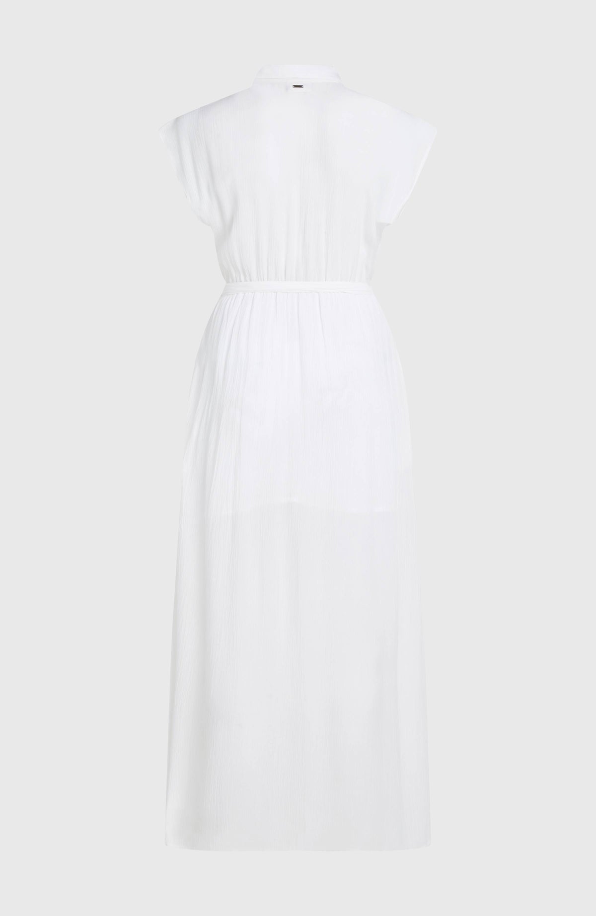 Lori Maxi-Hemdkleid für Damen, weiß, freigestellt von hinten mit elastischem Bund