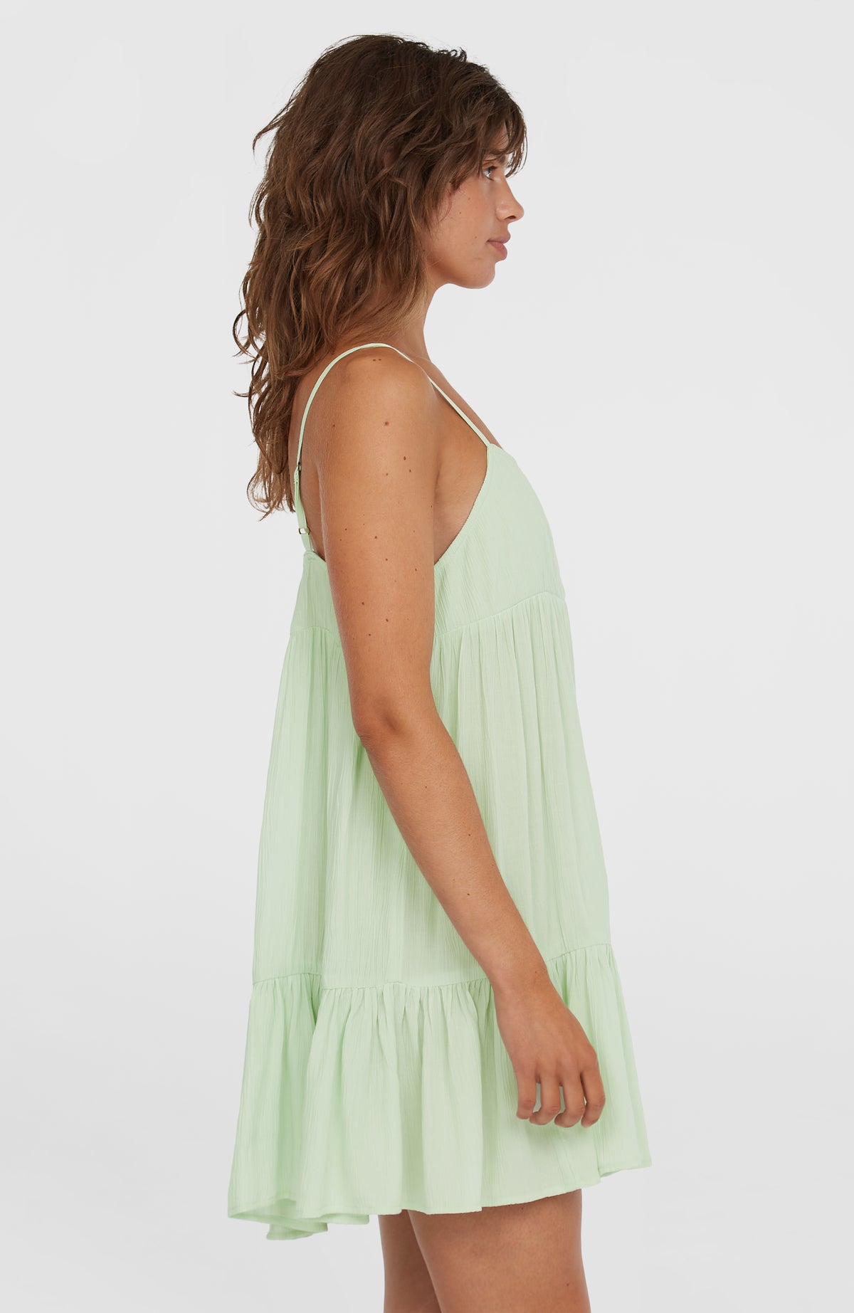 Rilee Kurzkleid für Damen, grün, Seitenansicht, getragen am Model