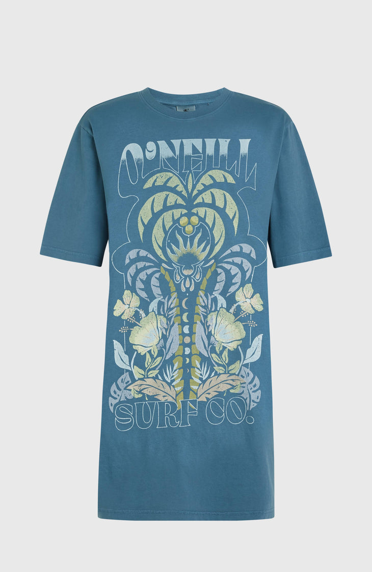 Beach Vintage T-Shirt-Kleid | Copen Blue