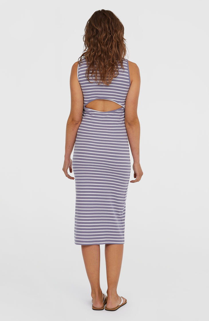 Jess Midi-Rippkleid | Purple Yarn Dye Stripe