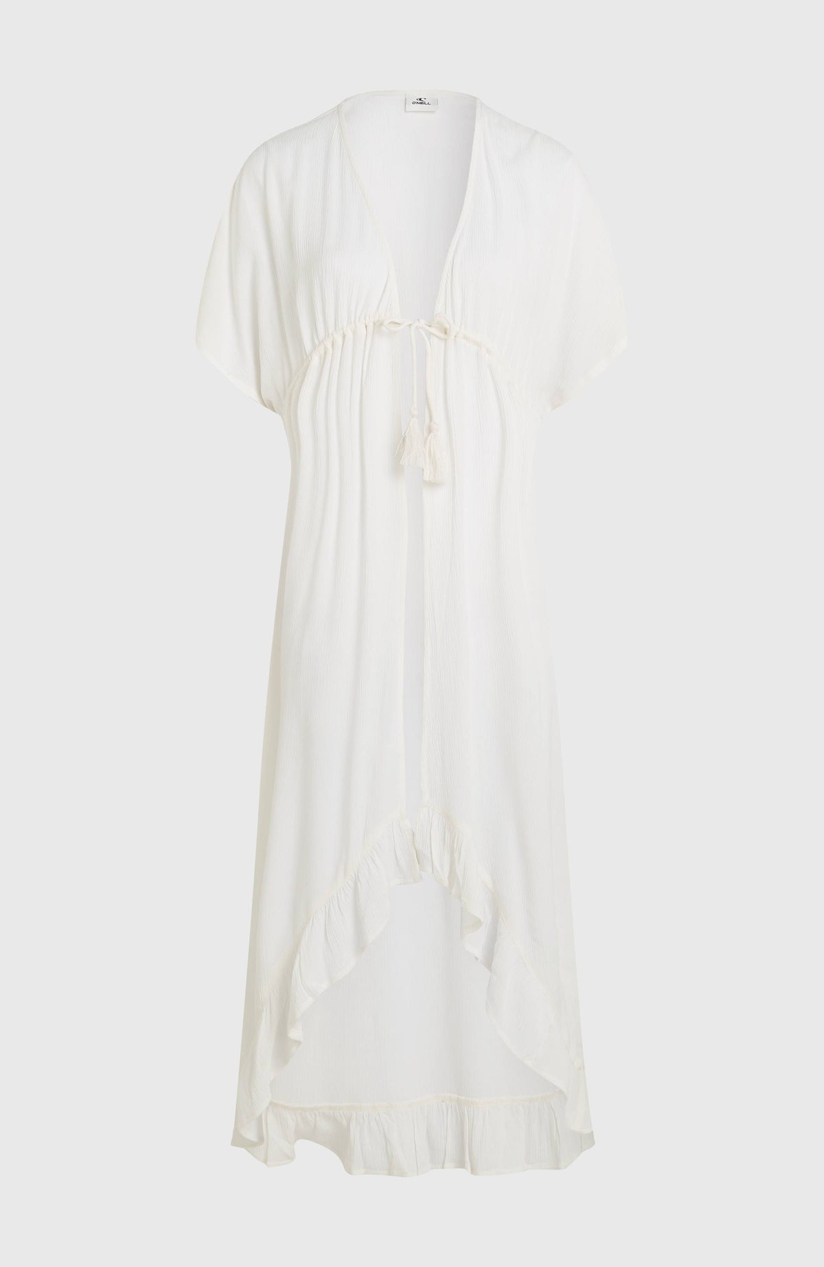 Wilder Cover Up Kleid für Damen, weiß, freigestellt von vorne