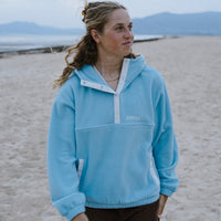 Superfleece Half Zip Hoodie | Adley Blue