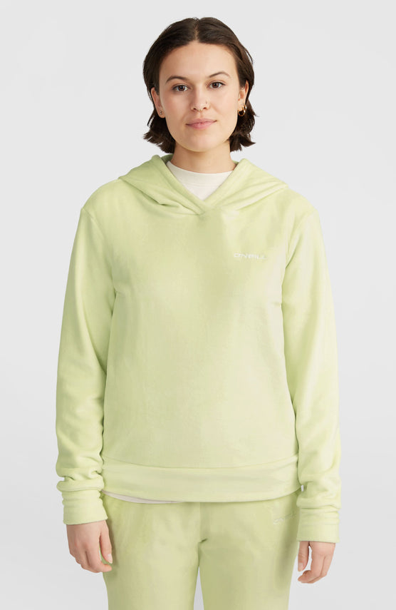Velour Fleece-Hoodie | Lime Wash