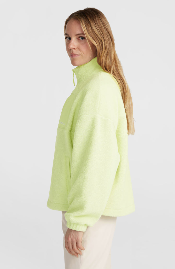 Flauschige Fleecejacke mit Reißverschluss | Lime Wash