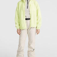 Flauschige Fleecejacke mit Reißverschluss | Lime Wash