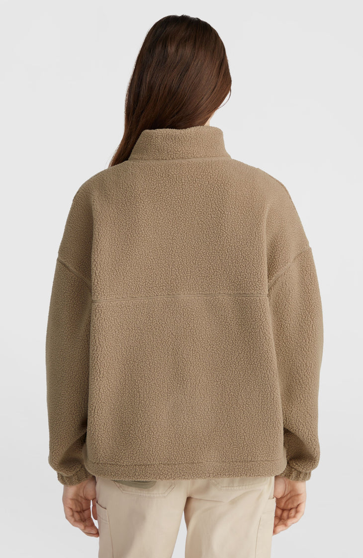 Flauschige Fleecejacke mit Reißverschluss | Concrete