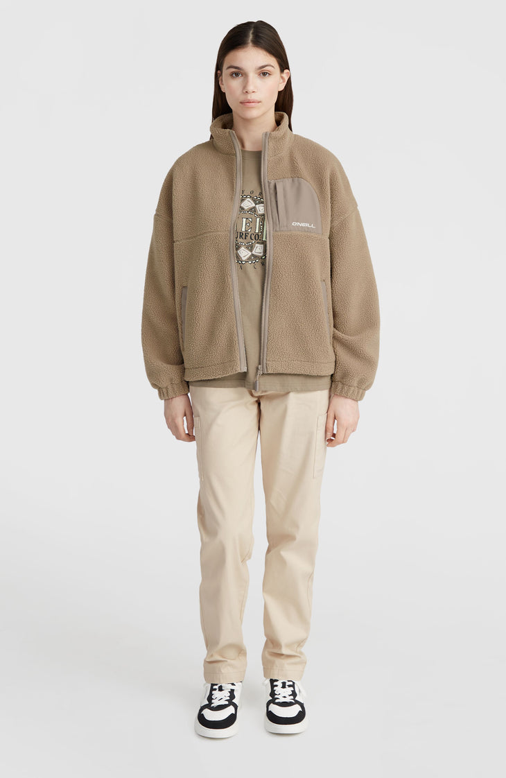 Flauschige Fleecejacke mit Reißverschluss | Concrete