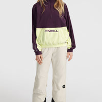 O'Riginals Polartec® 100 Fleecepullover mit Halbreißverschluss | Aubergine Colour Block