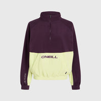 O'Riginals Polartec® 100 Fleecepullover mit Halbreißverschluss | Aubergine Colour Block