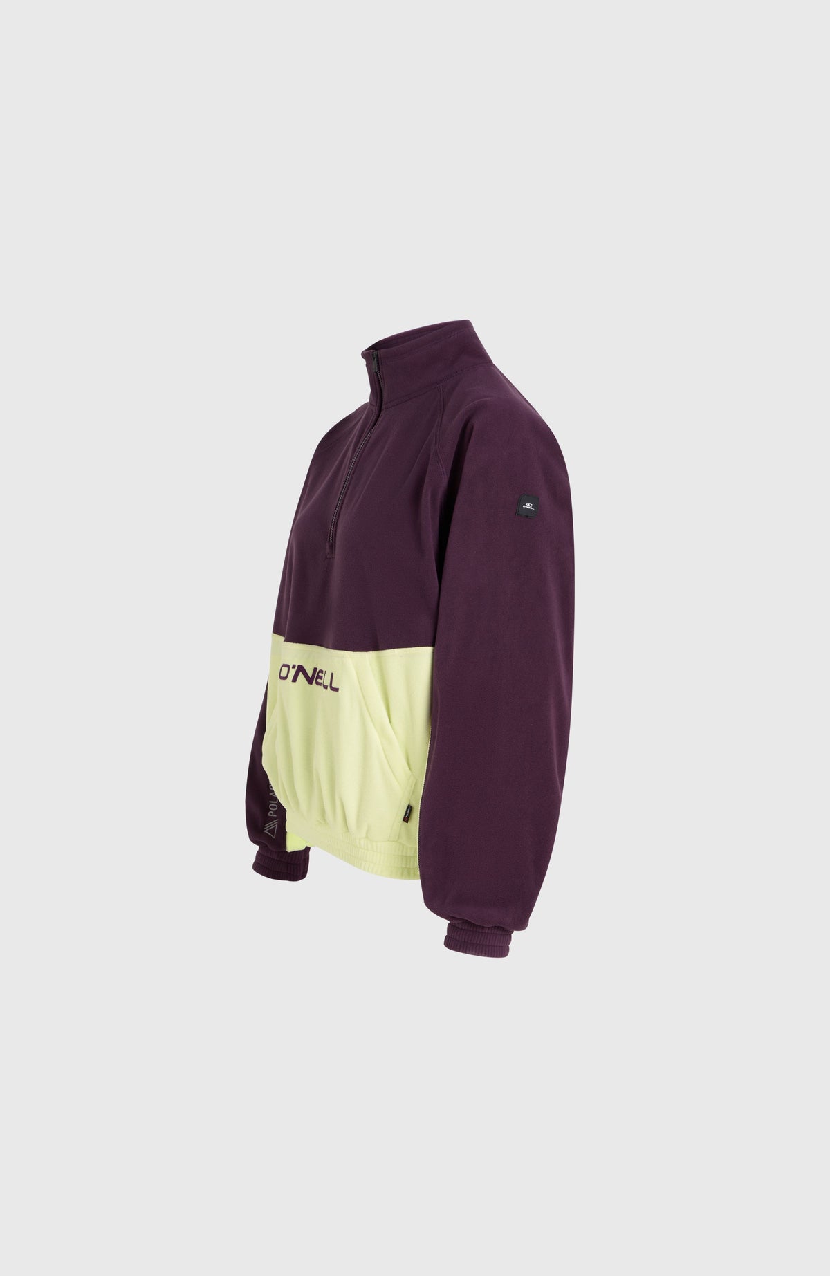 O'Riginals Polartec® 100 Fleecepullover mit Halbreißverschluss | Aubergine Colour Block