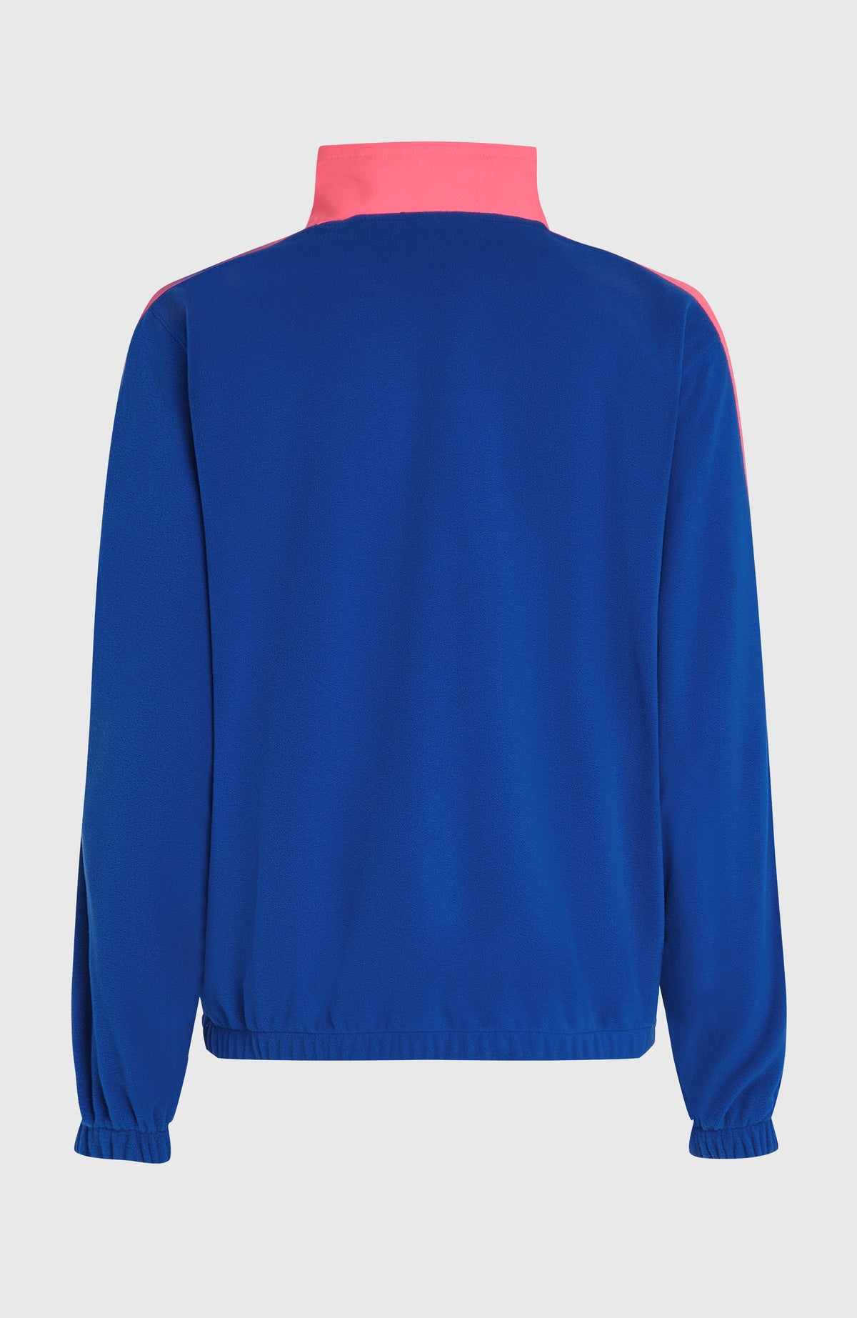 FWC'Play Polartec® Fleecepullover für Damen, blau, freigestellt von hinten mit pinkem Kragendetail