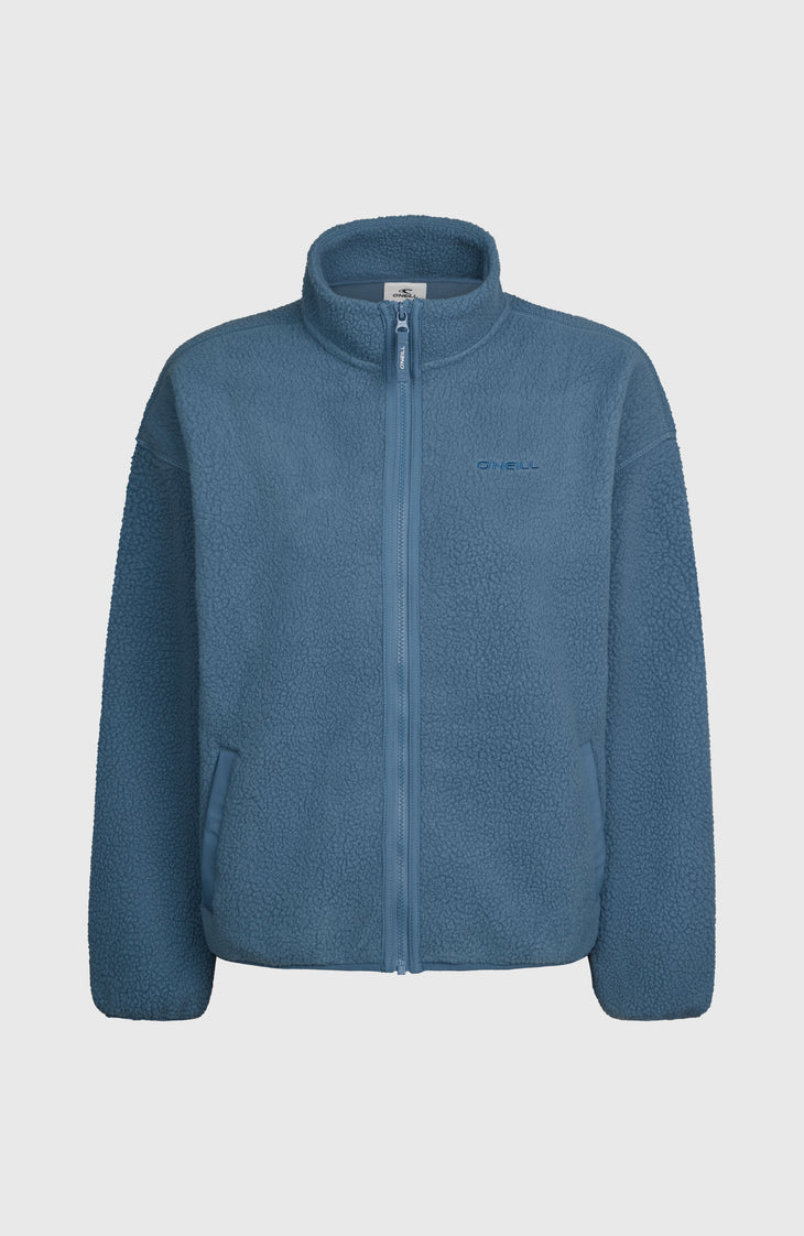 Flauschige Must-Have Fleecejacke mit Reißverschluss | Mozart Blue