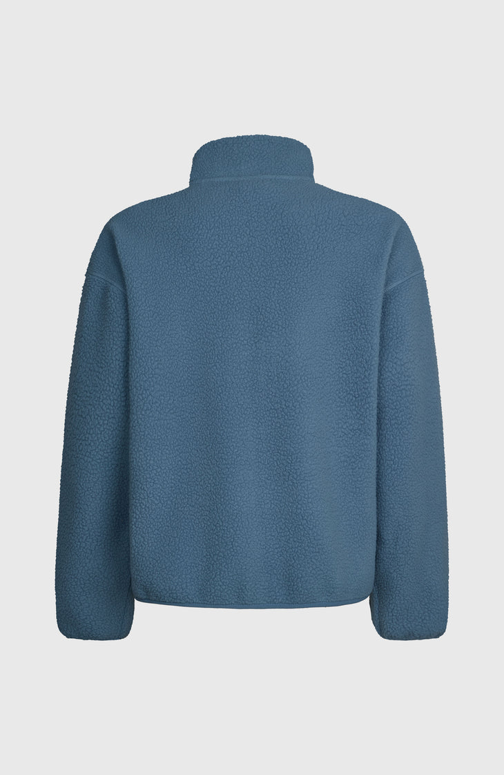 Flauschige Must-Have Fleecejacke mit Reißverschluss | Mozart Blue