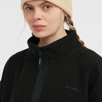 Flauschige Must-Have Fleecejacke mit Reißverschluss | Black Out
