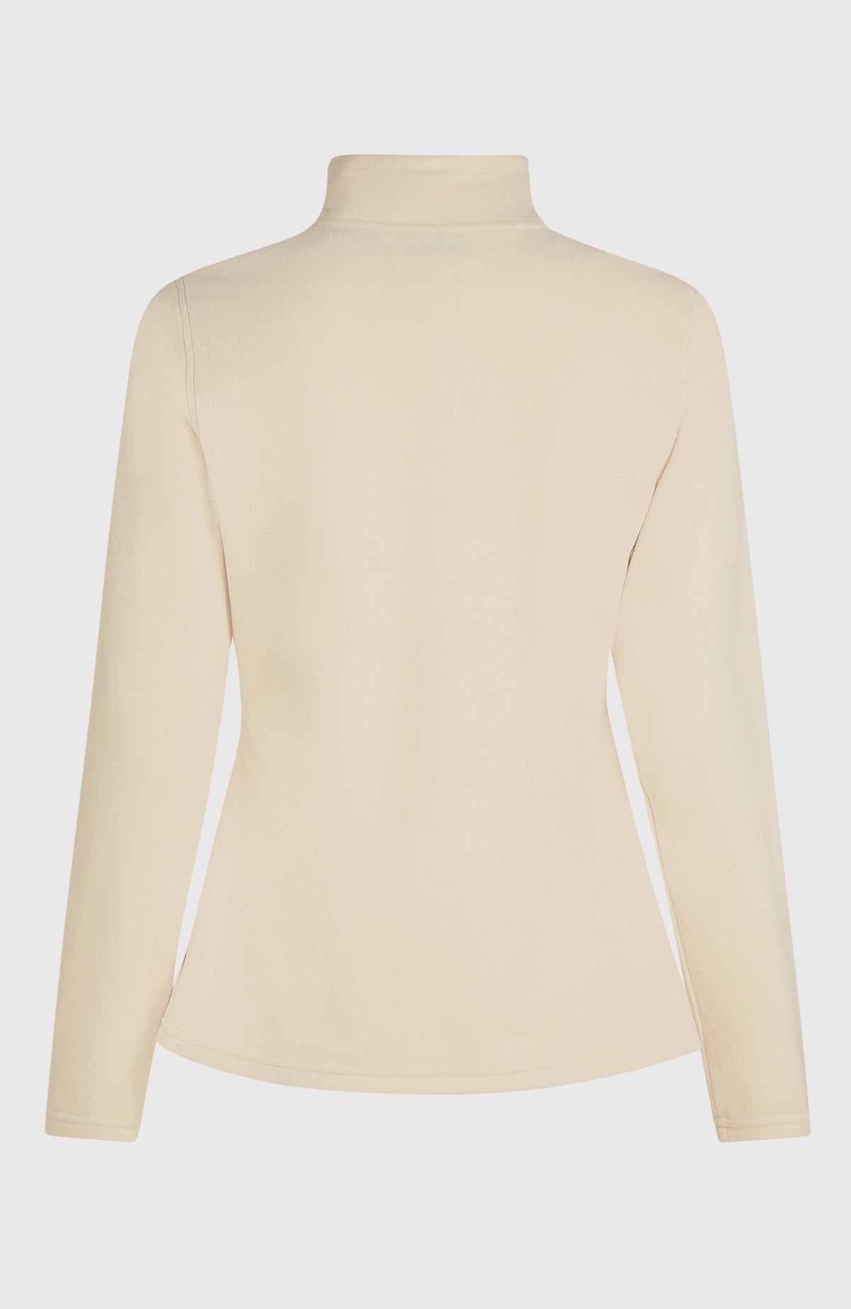 FWC'Cruz Jack's Fleecepullover für Damen, beige, freigestellt von hinten mit Stehkragen