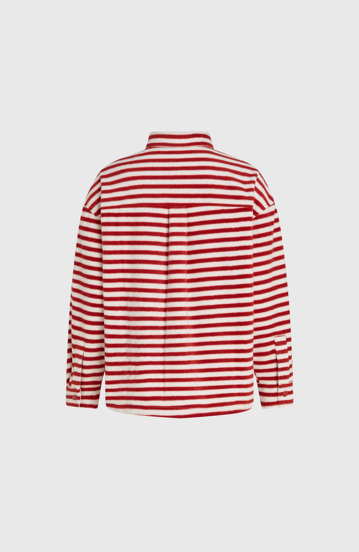 O'Riginals Superfleece Hemd | White/Red Originals Stripe