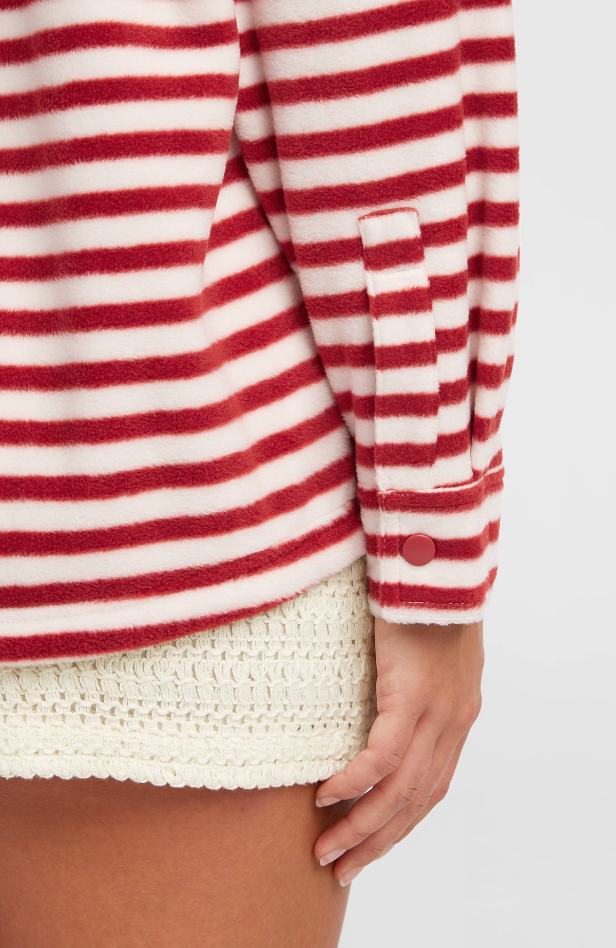 O'Riginals Superfleece Hemd | White/Red Originals Stripe