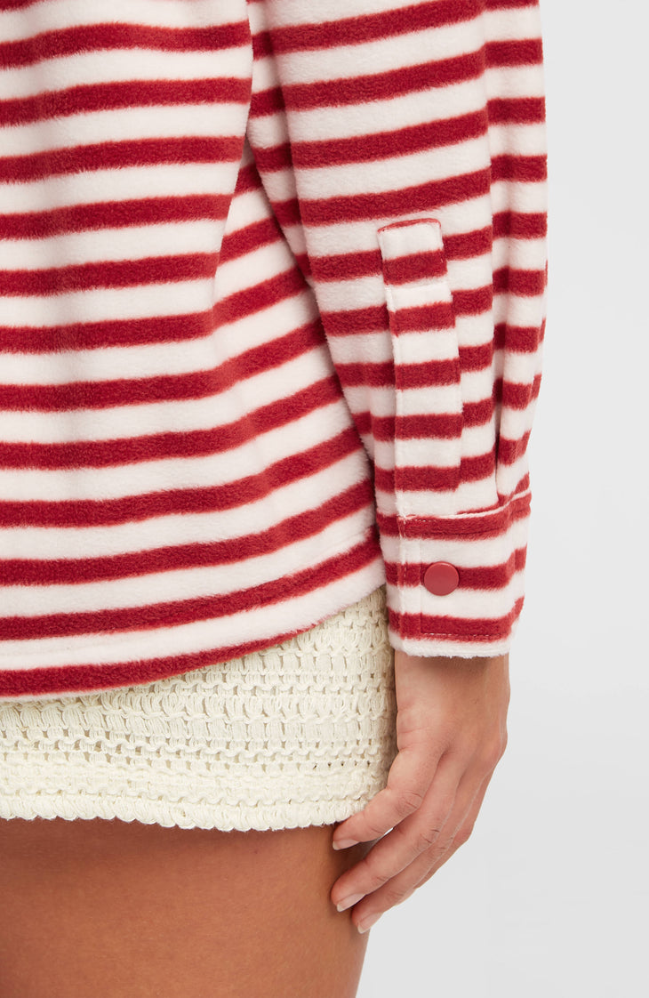 O'Riginals Superfleece Hemd | White/Red Originals Stripe