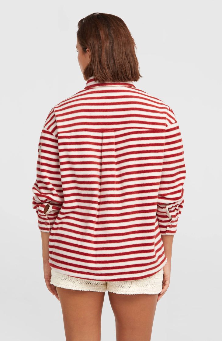 O'Riginals Superfleece Hemd | White/Red Originals Stripe