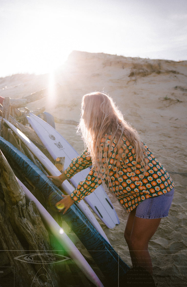 O'Riginals Superfleece Hemd | Green Retro Flower