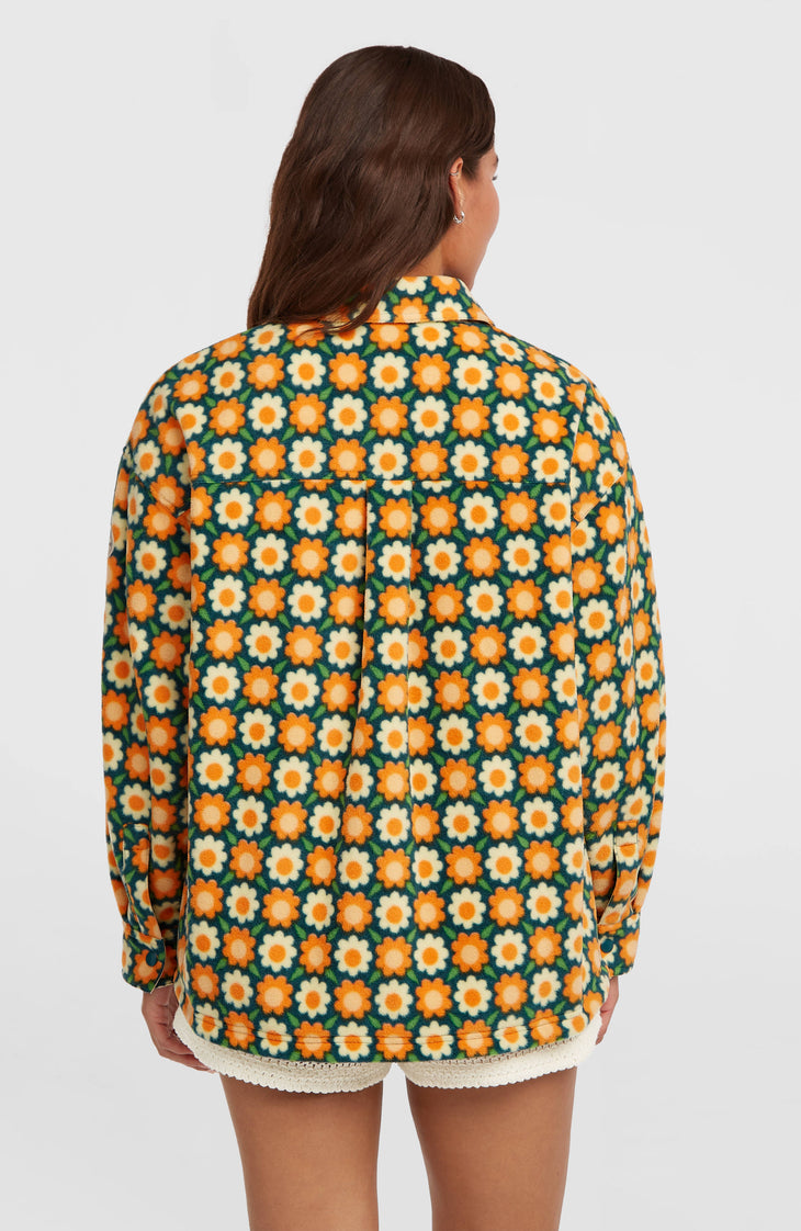 O'Riginals Superfleece Hemd | Green Retro Flower