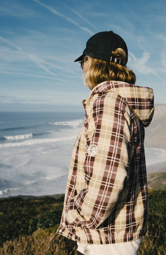 O'Riginals Superfleece Hoodie | Beige Check Flannel