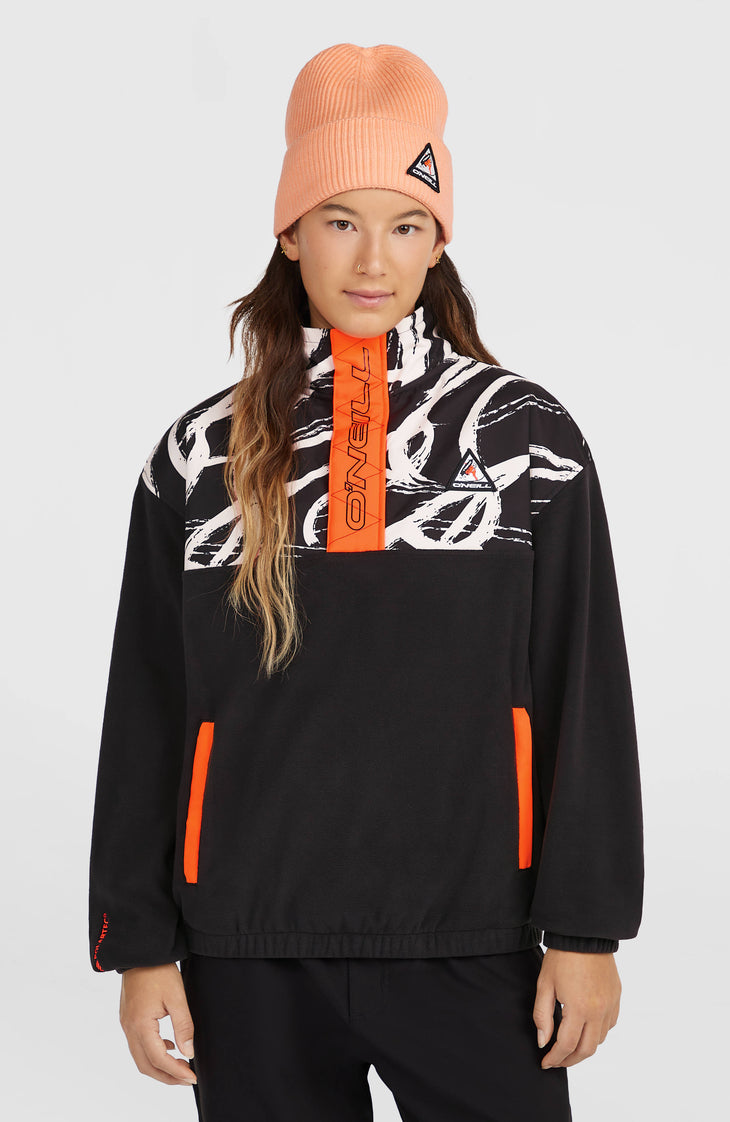 FWC'Play Polartec® Fleecepullover mit Halbreißverschluss | White Snowtracks