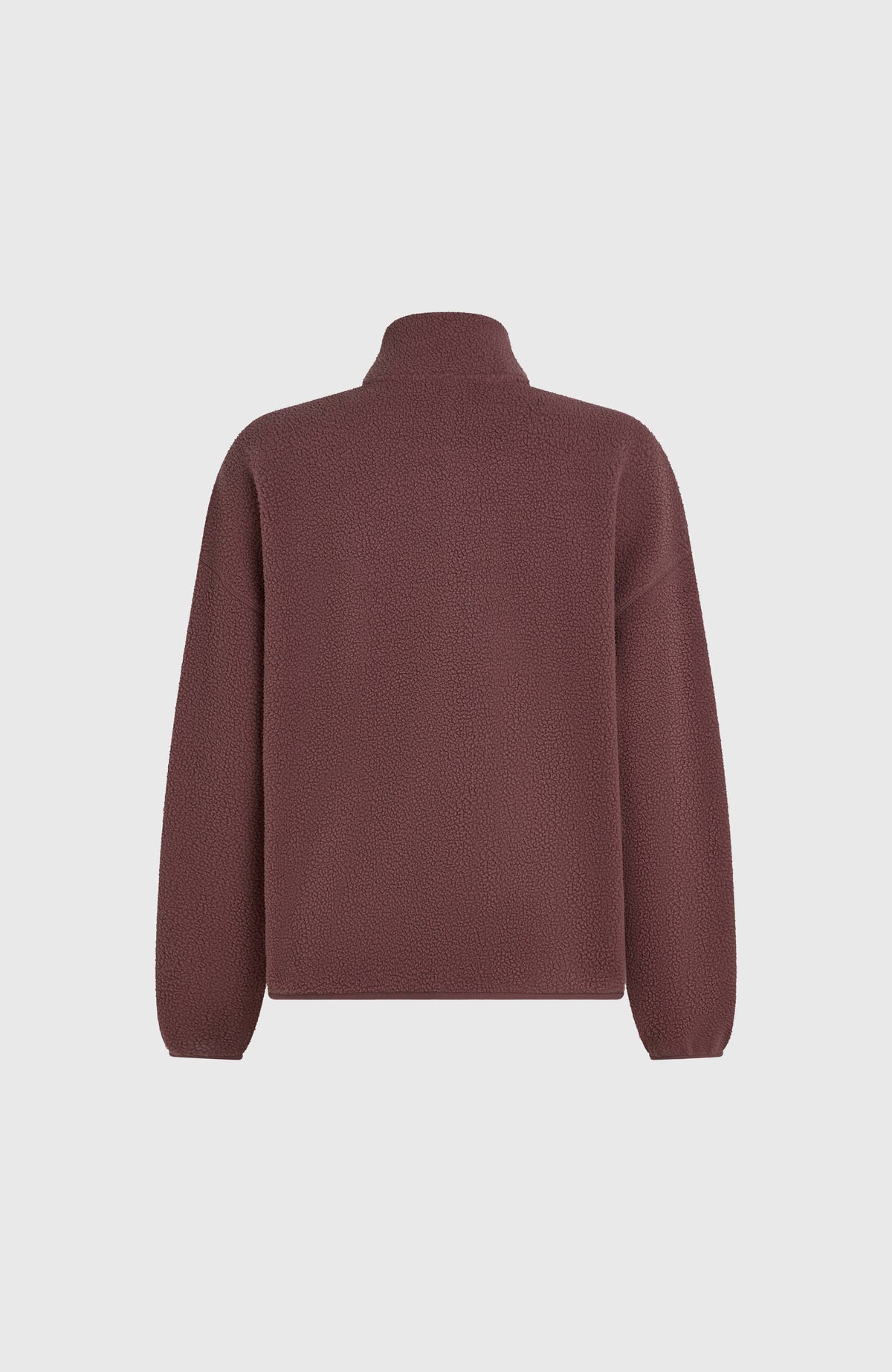 Flauschige Must-Have Fleecejacke für Damen, lila, freigestellt von hinten