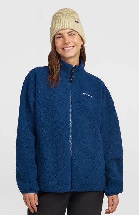 Flauschige Must-Have Fleecejacke mit Reißverschluss | Regal Blue
