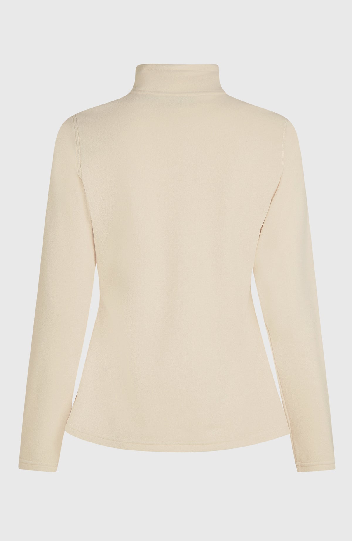 FWC'Cruz JACK'S POLARTEC HZ FLEECE Fleecepullover für Damen, beige, freigestellt von hinten mit Stehkragen