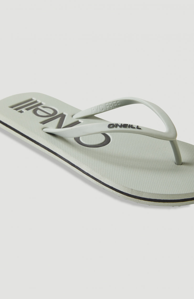 Profile Logo Sandalen für Damen, grün, Nahaufnahme von Riemen und Zehensteg