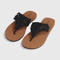 Ditsy Crochet Sandalen | Black Out