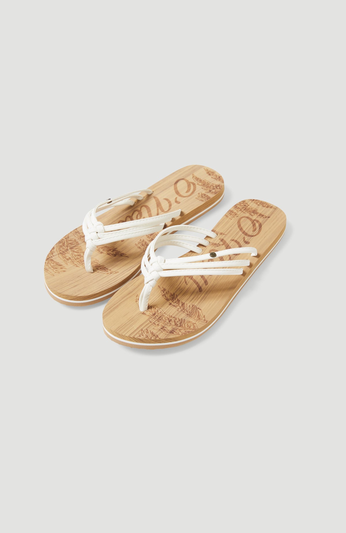 O'Neill Ditsy Sandalen für Damen, weiß, freigestellt von schräg oben