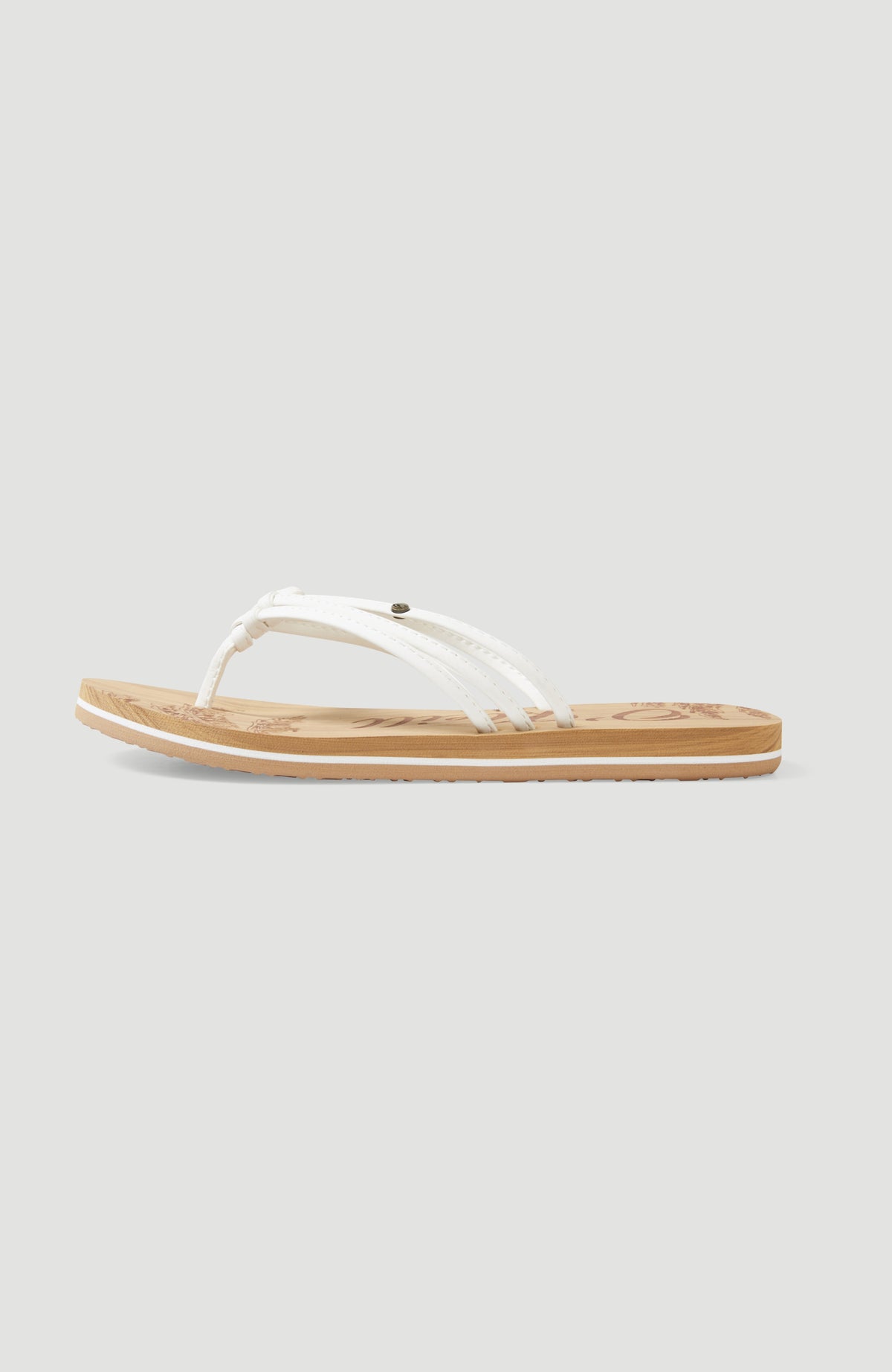 Ditsy Sandalen für Damen, weiß, freigestellt von der Seite