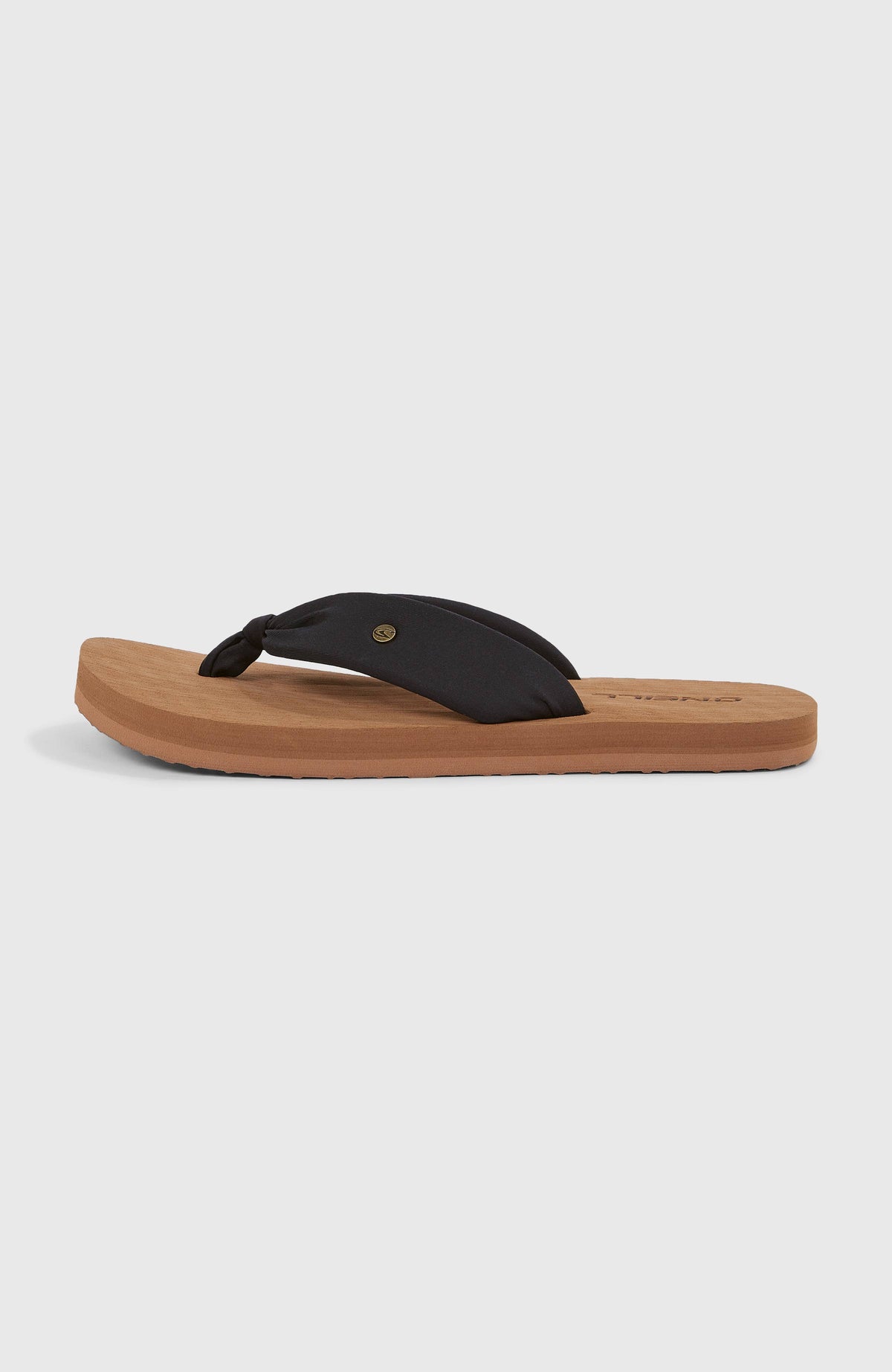 Ditsy Sun Sandalen für Damen, schwarz, freigestellt in der Seitenansicht