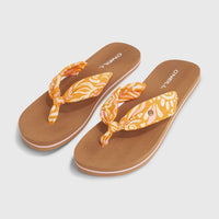 Ditsy Sun Sandalen | Orange Abstract Wave