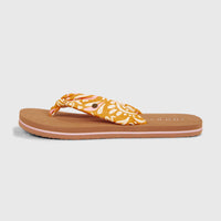 Ditsy Sun Sandalen | Orange Abstract Wave