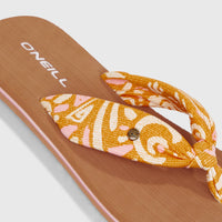 Ditsy Sun Sandalen | Orange Abstract Wave