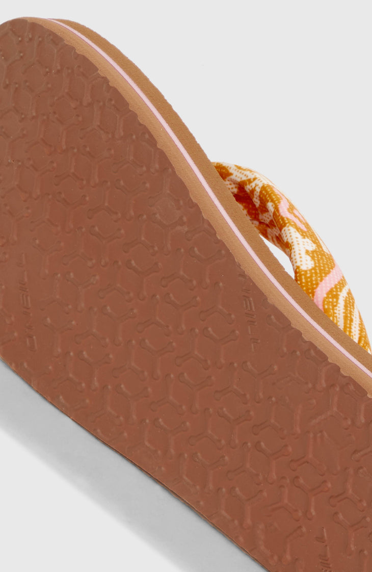 Ditsy Sun Sandalen | Orange Abstract Wave