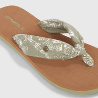 Ditsy Sun Sandalen | Green Textured Jungle