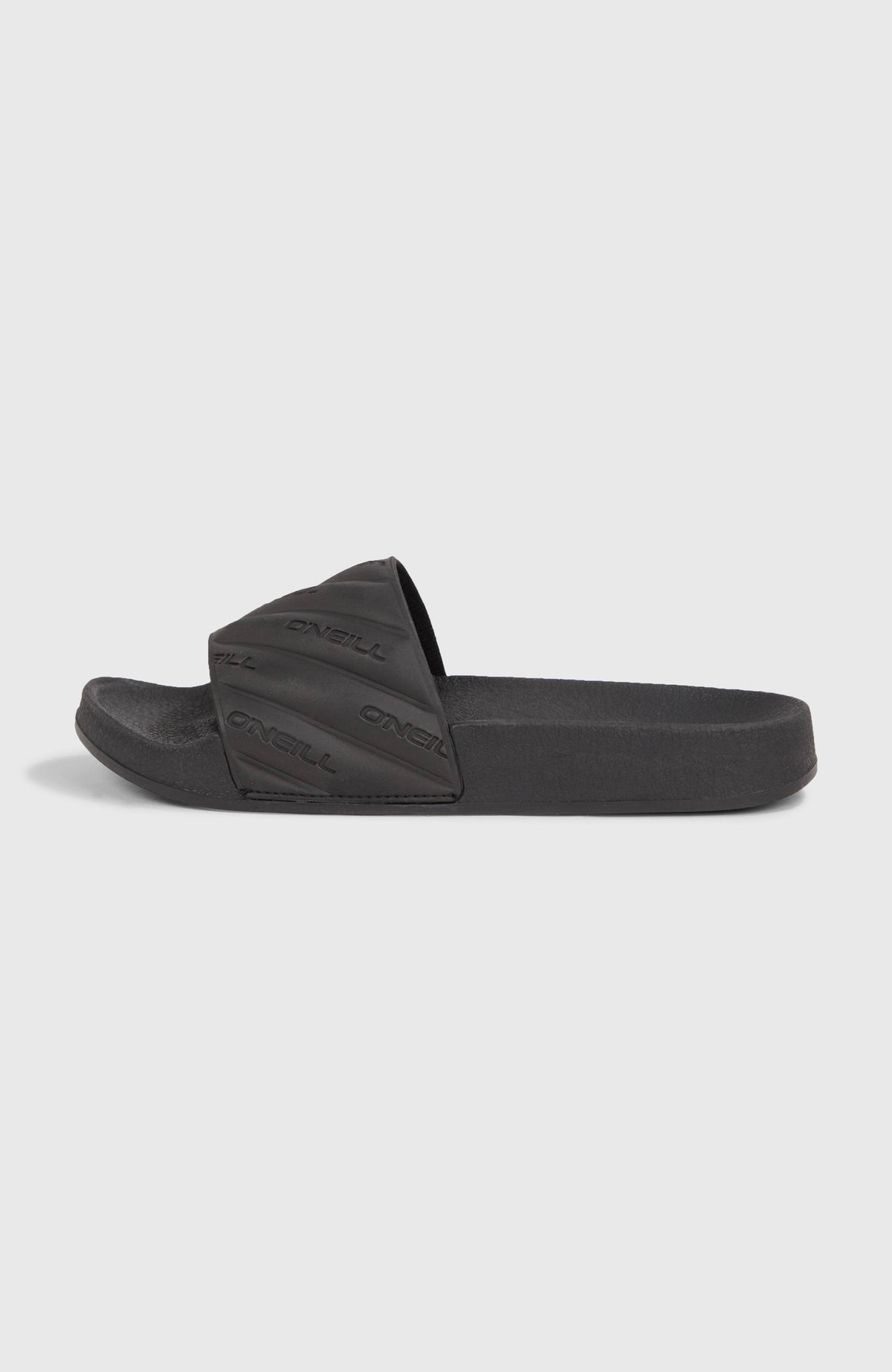 Slides für Damen, schwarz, freigestellt in Seitenansicht