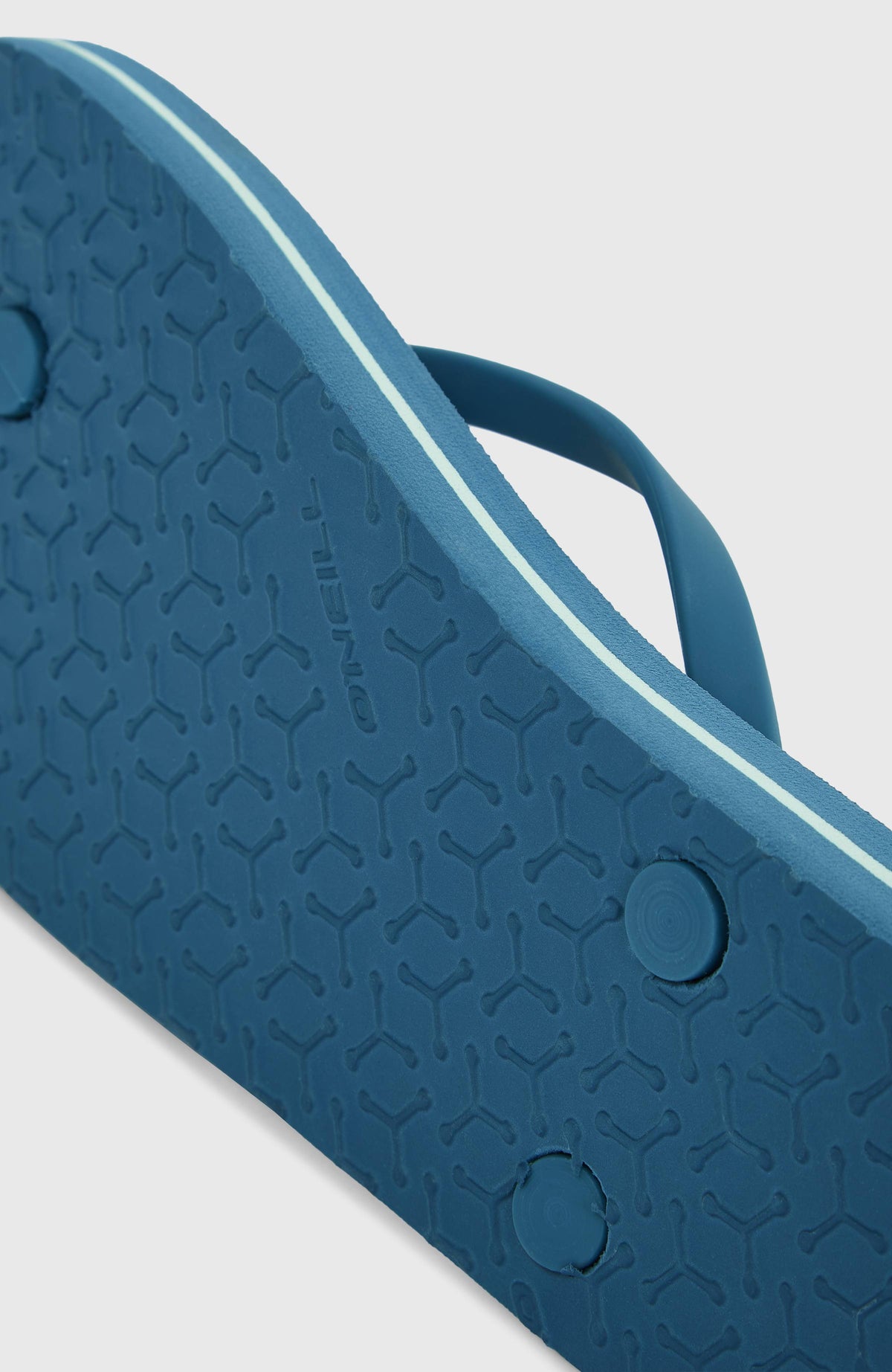 Profile Logo Sandalen für Damen, blau, Nahaufnahme der profilierten Laufsohle mit strukturiertem Muster