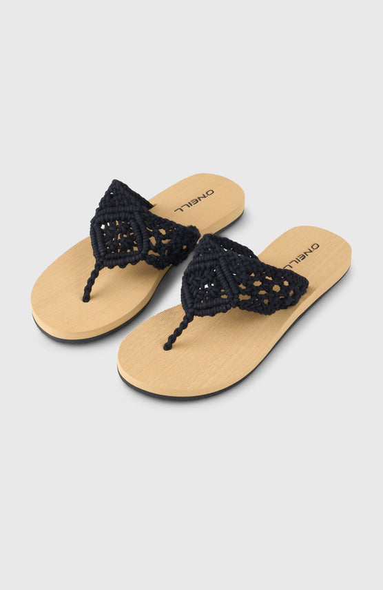 Ditsy Crochet Sandalen | Black Out