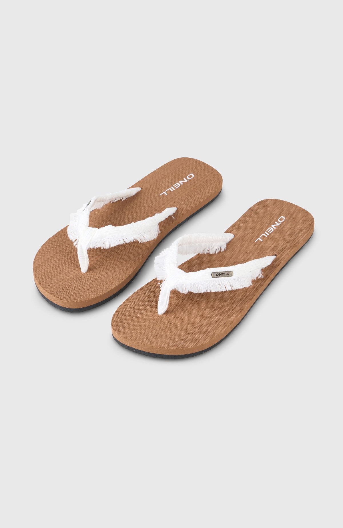 O'Neill Ditsy Jacquard Sandalen für Damen, weiß, freigestellt von schräg oben